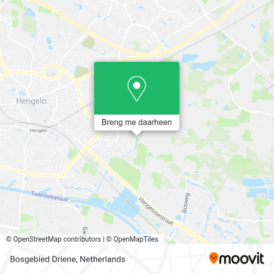Bosgebied Driene kaart