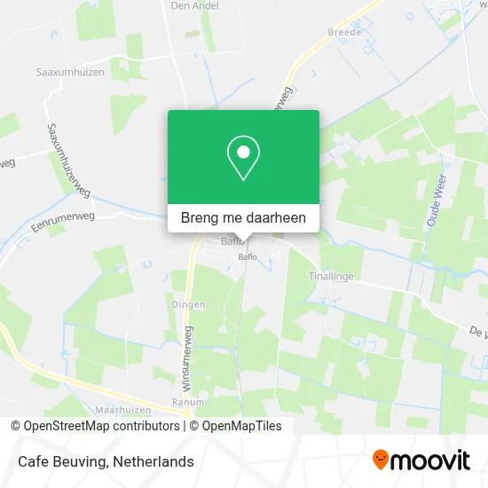 Cafe Beuving kaart