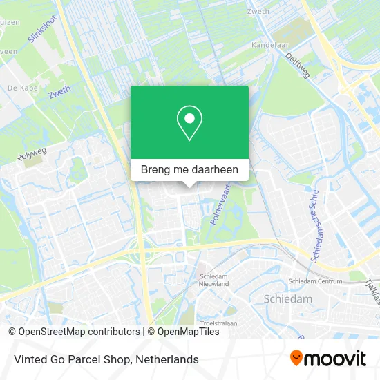 Vinted Go Parcel Shop kaart
