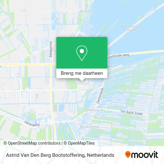 Astrid Van Den Berg Bootstoffering kaart