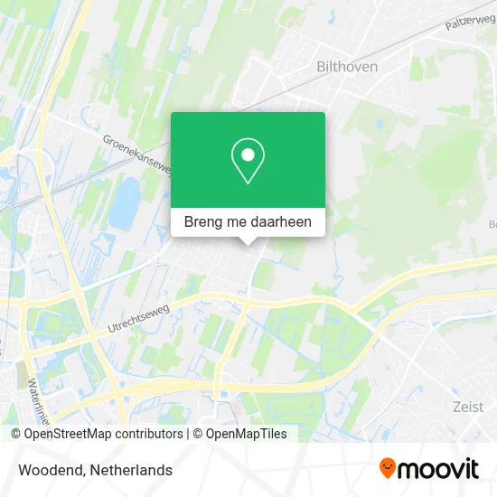 Woodend kaart