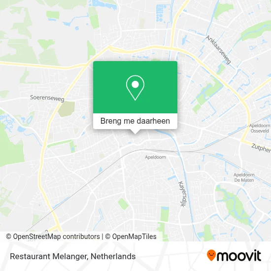 Restaurant Melanger kaart