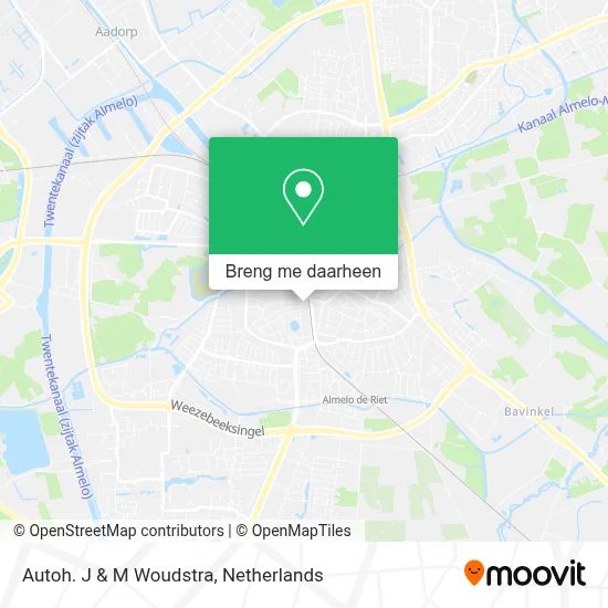 Autoh. J & M Woudstra kaart