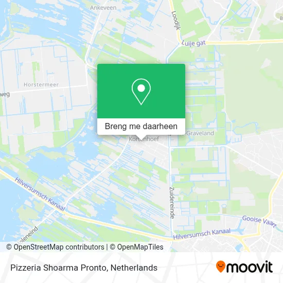 Pizzeria Shoarma Pronto kaart