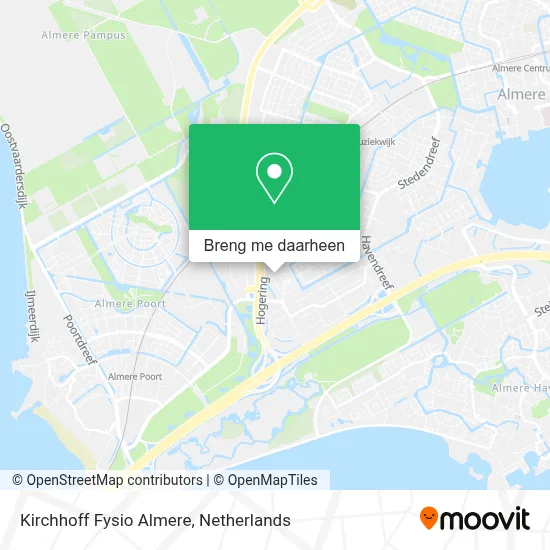 Kirchhoff Fysio Almere kaart