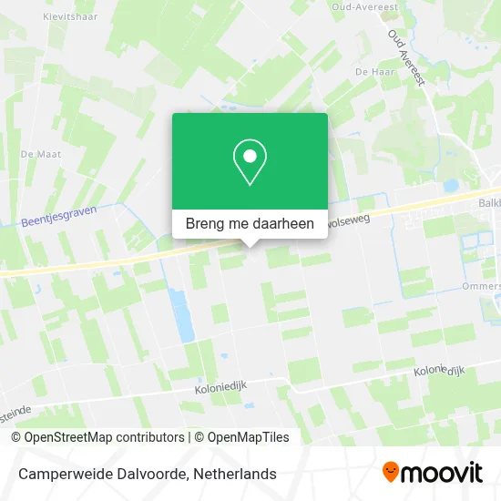 Camperweide Dalvoorde kaart