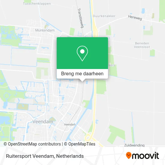 Ruitersport Veendam kaart