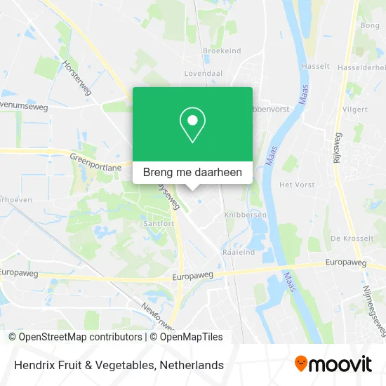 Hendrix Fruit & Vegetables kaart