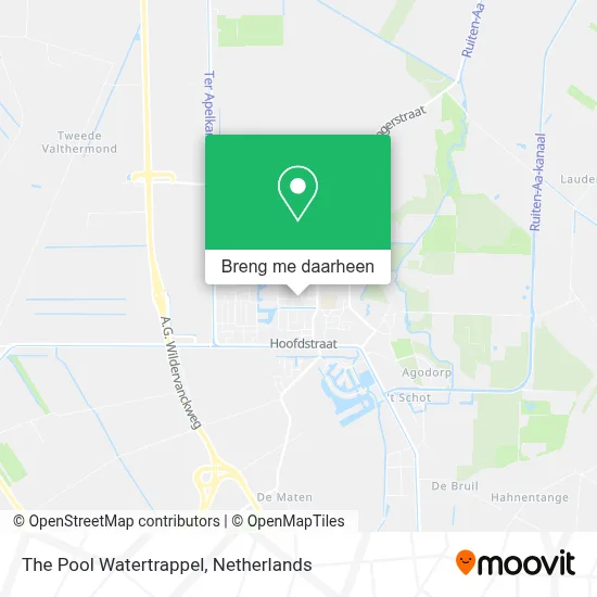 The Pool Watertrappel kaart
