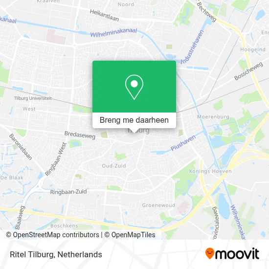 Ritel Tilburg kaart