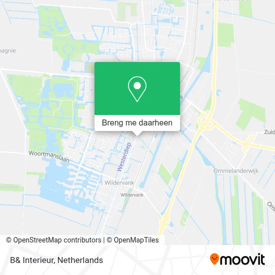 B& Interieur kaart