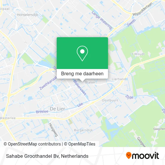 Sahabe Groothandel Bv kaart