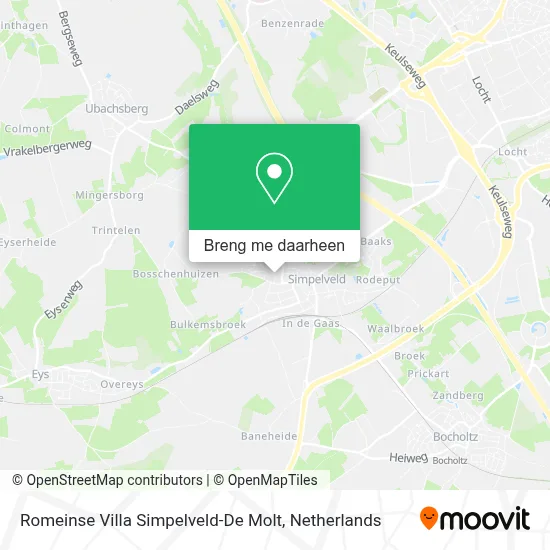 Romeinse Villa Simpelveld-De Molt kaart