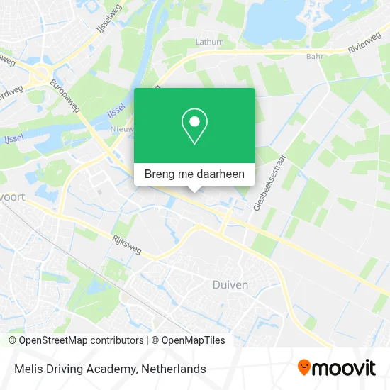 Melis Driving Academy kaart