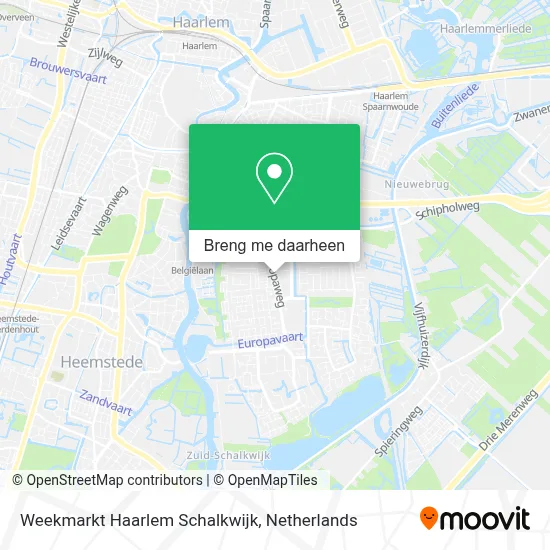 Weekmarkt Haarlem Schalkwijk kaart