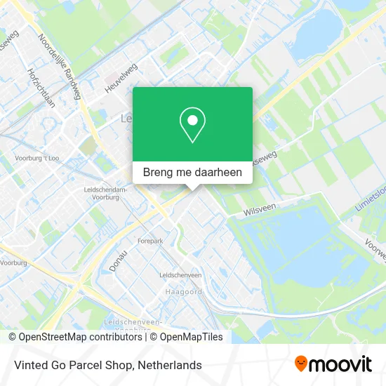 Vinted Go Parcel Shop kaart
