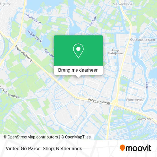 Vinted Go Parcel Shop kaart
