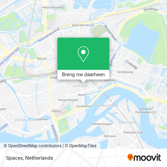 Spaces kaart