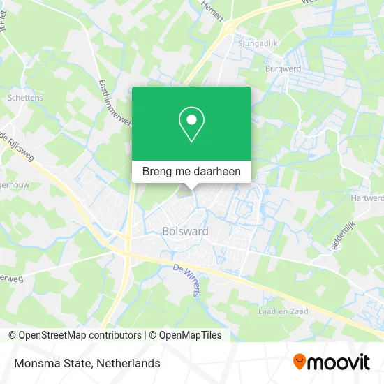 Monsma State kaart