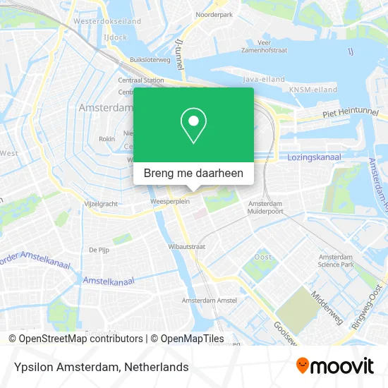 Ypsilon Amsterdam kaart