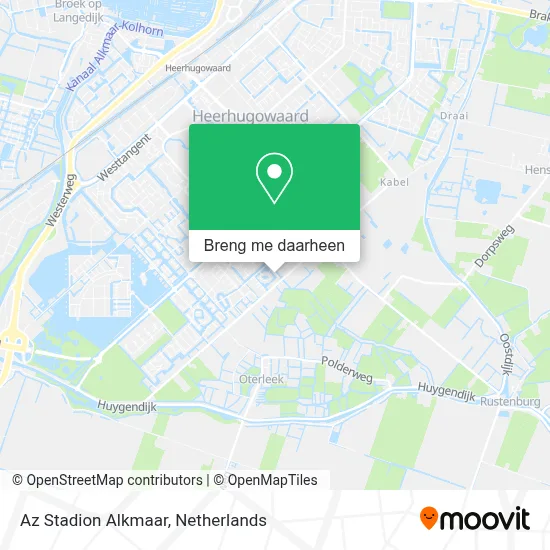 Az Stadion Alkmaar kaart