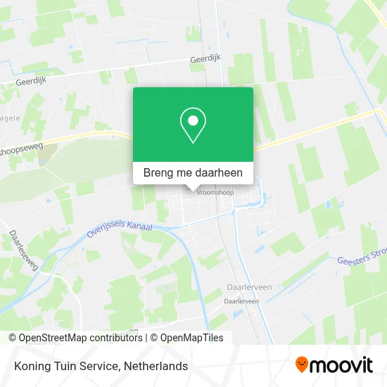 Koning Tuin Service kaart