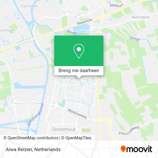 Aiwa Reizen kaart