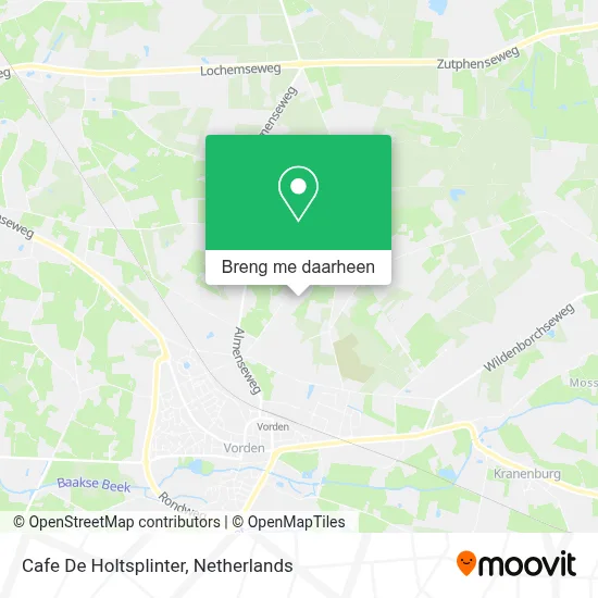 Cafe De Holtsplinter kaart