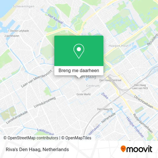Riva's Den Haag kaart
