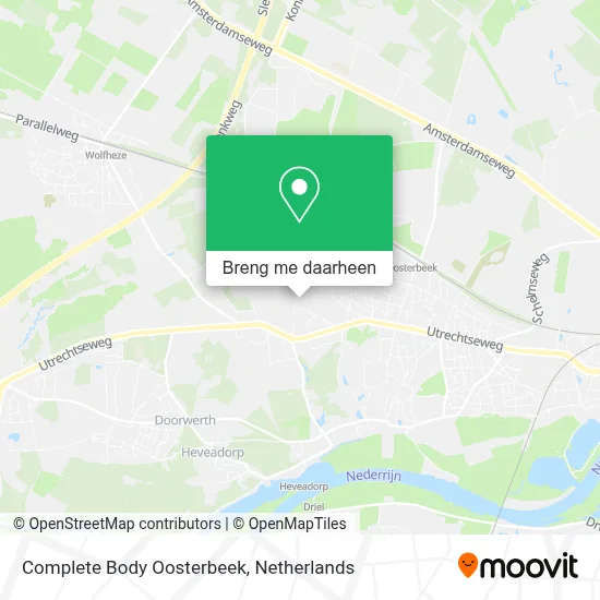 Complete Body Oosterbeek kaart