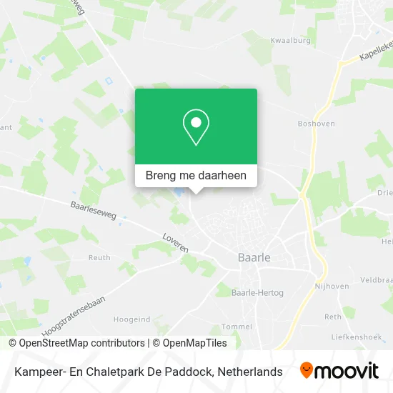 Kampeer- En Chaletpark De Paddock kaart