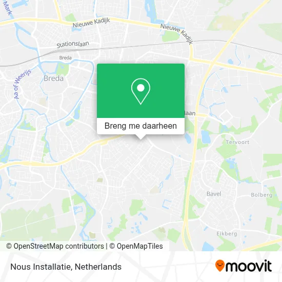 Nous Installatie kaart