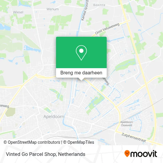 Vinted Go Parcel Shop kaart