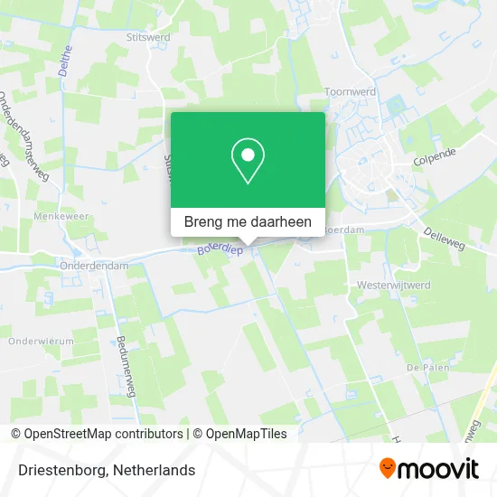 Driestenborg kaart