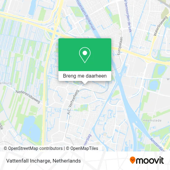 Vattenfall Incharge kaart