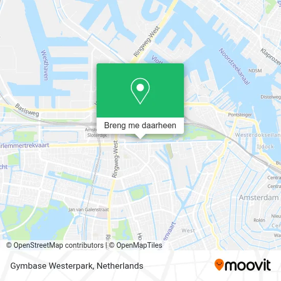 Gymbase Westerpark kaart