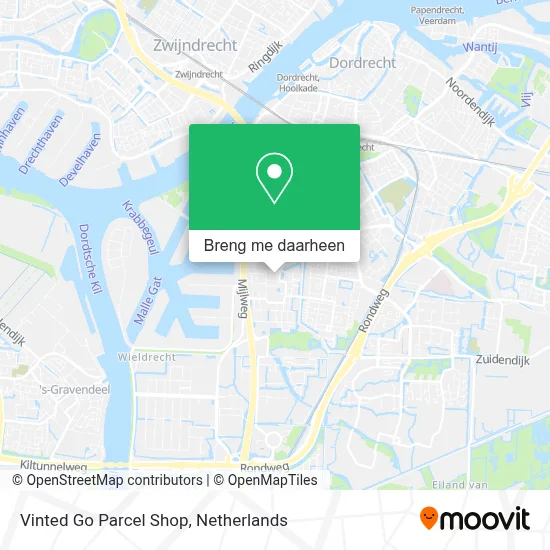 Vinted Go Parcel Shop kaart