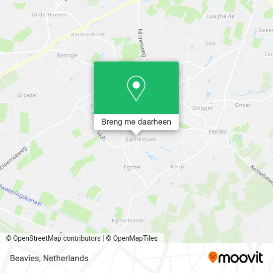 Beavies kaart