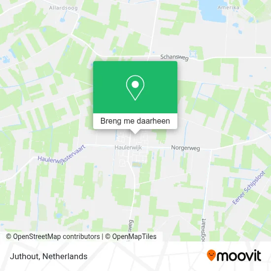 Juthout kaart
