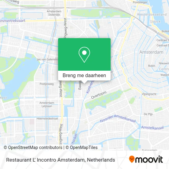 Restaurant L' Incontro Amsterdam kaart