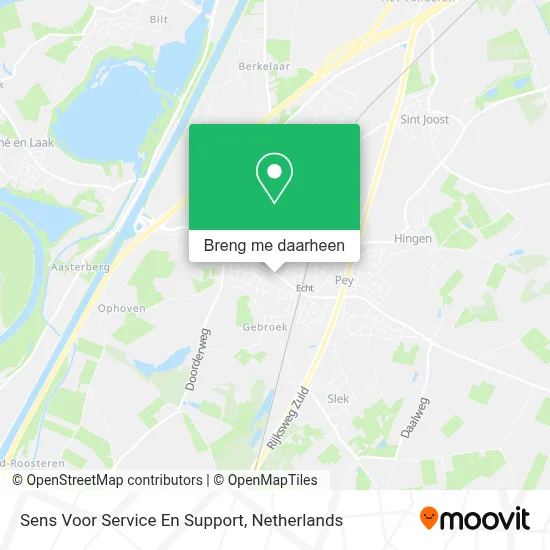 Sens Voor Service En Support kaart
