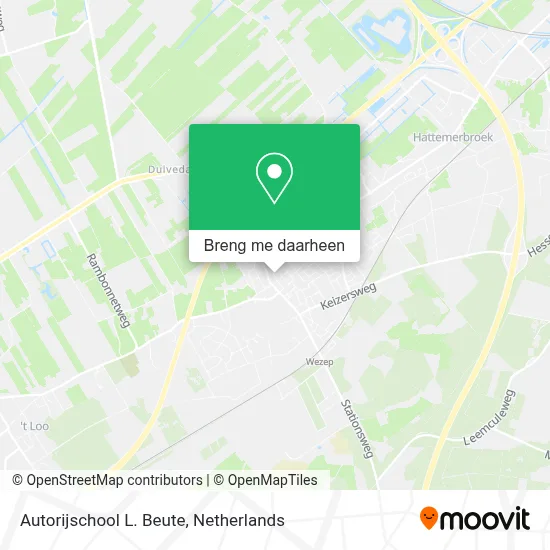 Autorijschool L. Beute kaart