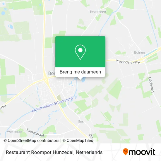 Restaurant Roompot Hunzedal kaart