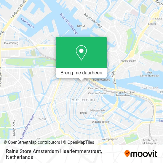 Rains Store Amsterdam Haarlemmerstraat kaart