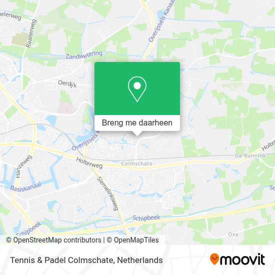 Tennis & Padel Colmschate kaart