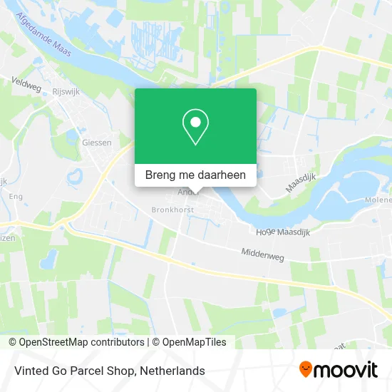Vinted Go Parcel Shop kaart
