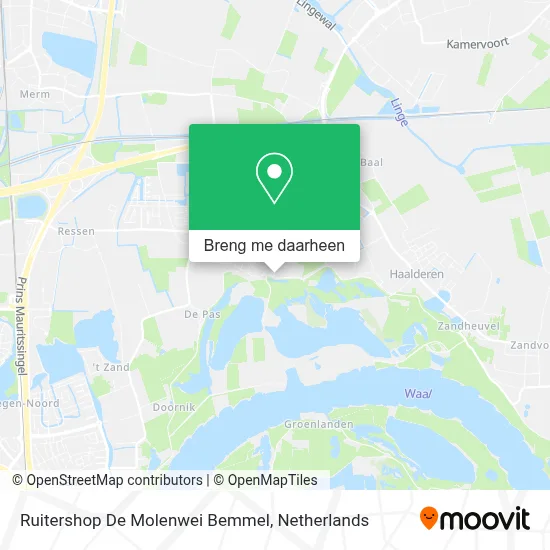 Ruitershop De Molenwei Bemmel kaart