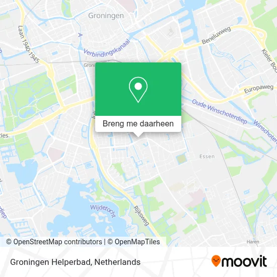 Groningen Helperbad kaart