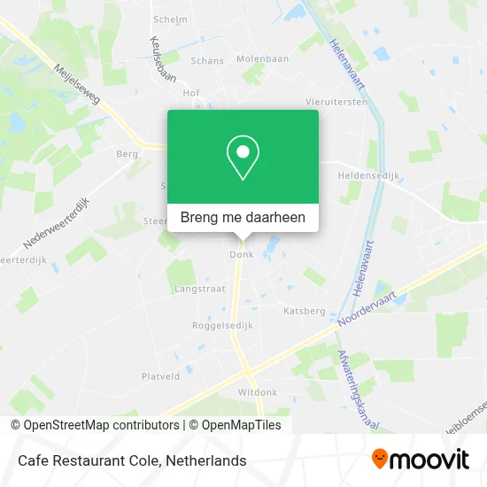 Cafe Restaurant Cole kaart