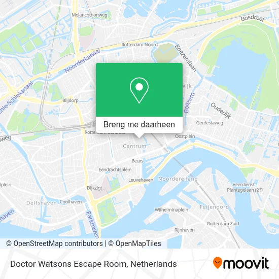 Doctor Watsons Escape Room kaart